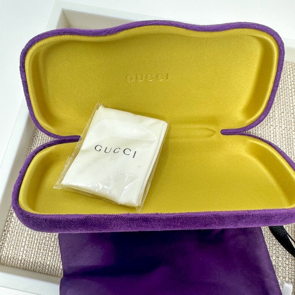Gucci 57mm Havana Sunglasses with Brown Lenses, EUC, MSRP $370 - Picture 5 of 8